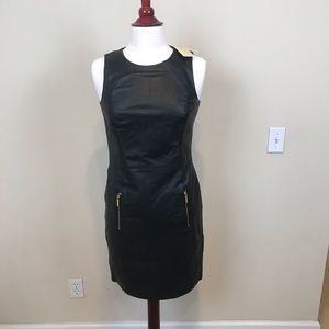 Michael Kors black leather dress size 4